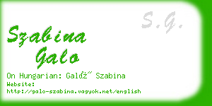 szabina galo business card